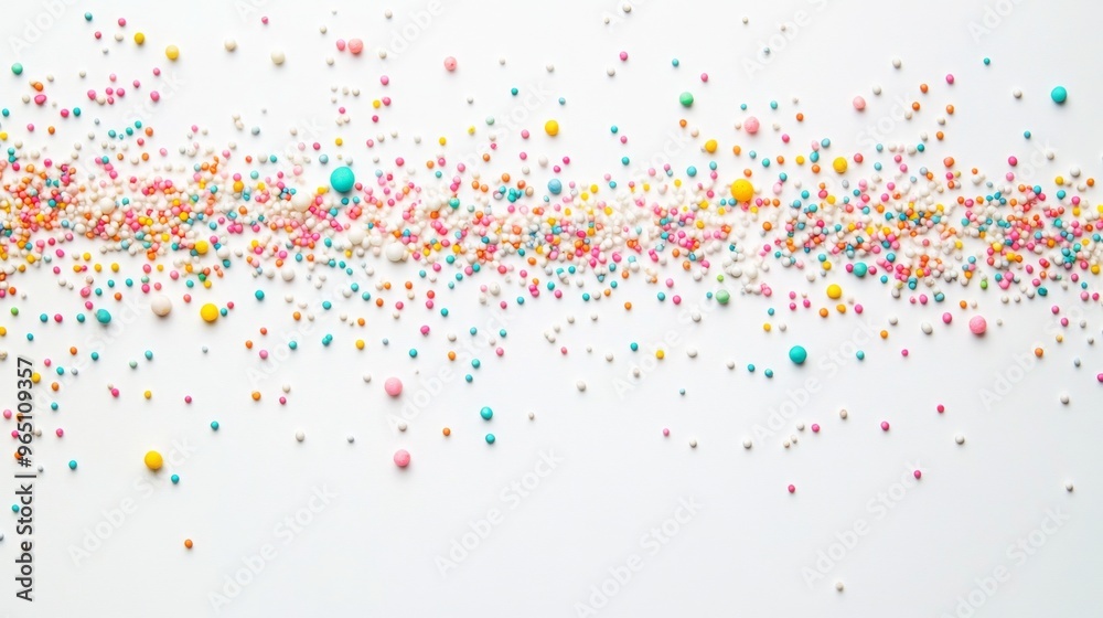 Cute, tiny sprinkles in pastel colors, simple line art on a white background Cute, tiny sprinkles in pastel colors, simple line art on a white background