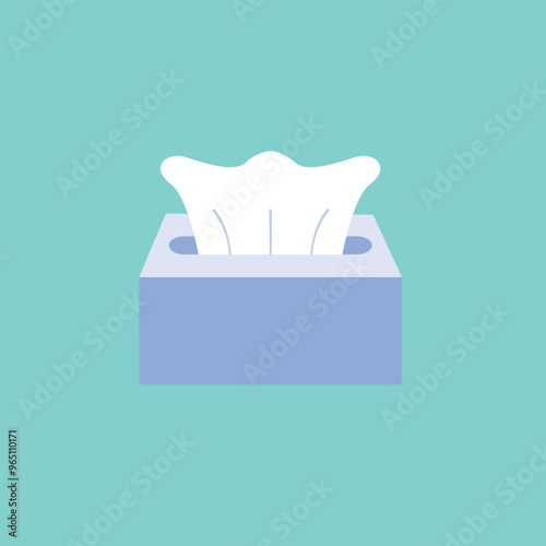 An icon of tissue box in trendy style, ready to use icon, hygiene accessory