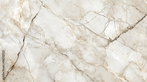 Close-up of white marble with intricate veining and brown accents