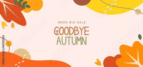 Autumn shopping horizontal banner
