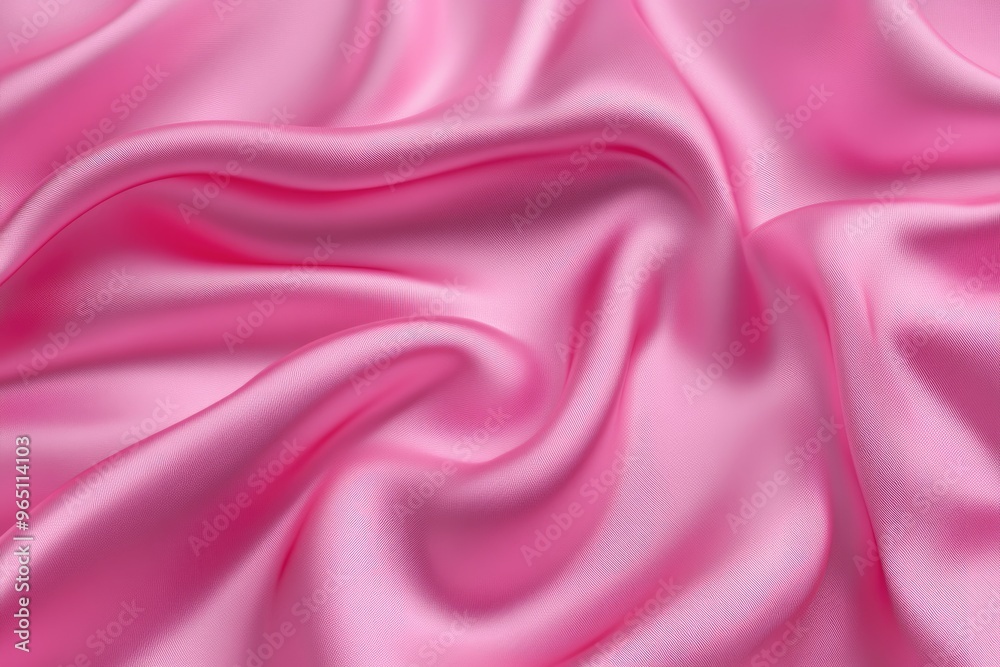 Fototapeta premium Satin Pink Waves. Soft, Elegant Silk Fabric with Luxurious Texture