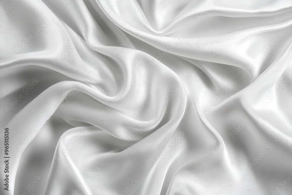 Natural cotton fabric with abstract white satin weave soft texture for sewing shirts and stoles Close up with space for text Natural cotton fabric with abstract white satin weave soft texture for sewing shirts and stoles Close up with space for text