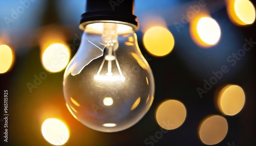 A close-up of a glowing lightbulb, slightly cracked, still emitting a warm light.