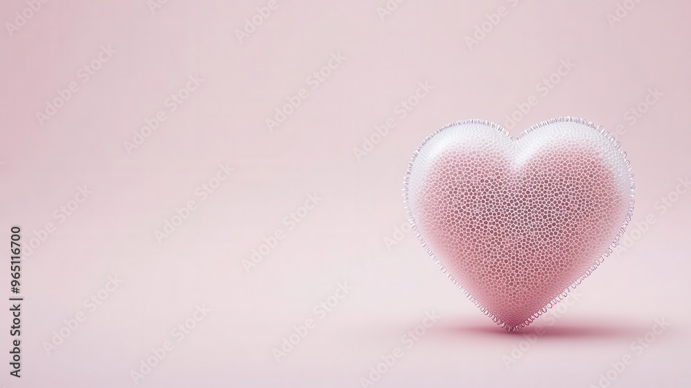 Obraz premium Bubble speech shaped like a heart, love and relationship theme, bubble speech, romantic communication concept