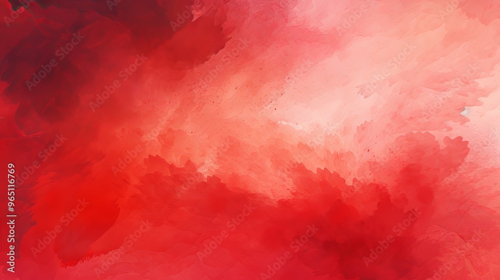 Abstract Watercolor Painting in Red and Pink Hues Abstract Watercolor Painting in Red and Pink Hues