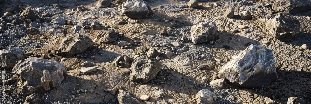 Fototapeta premium Naturally Occurring Rocks in a Crater