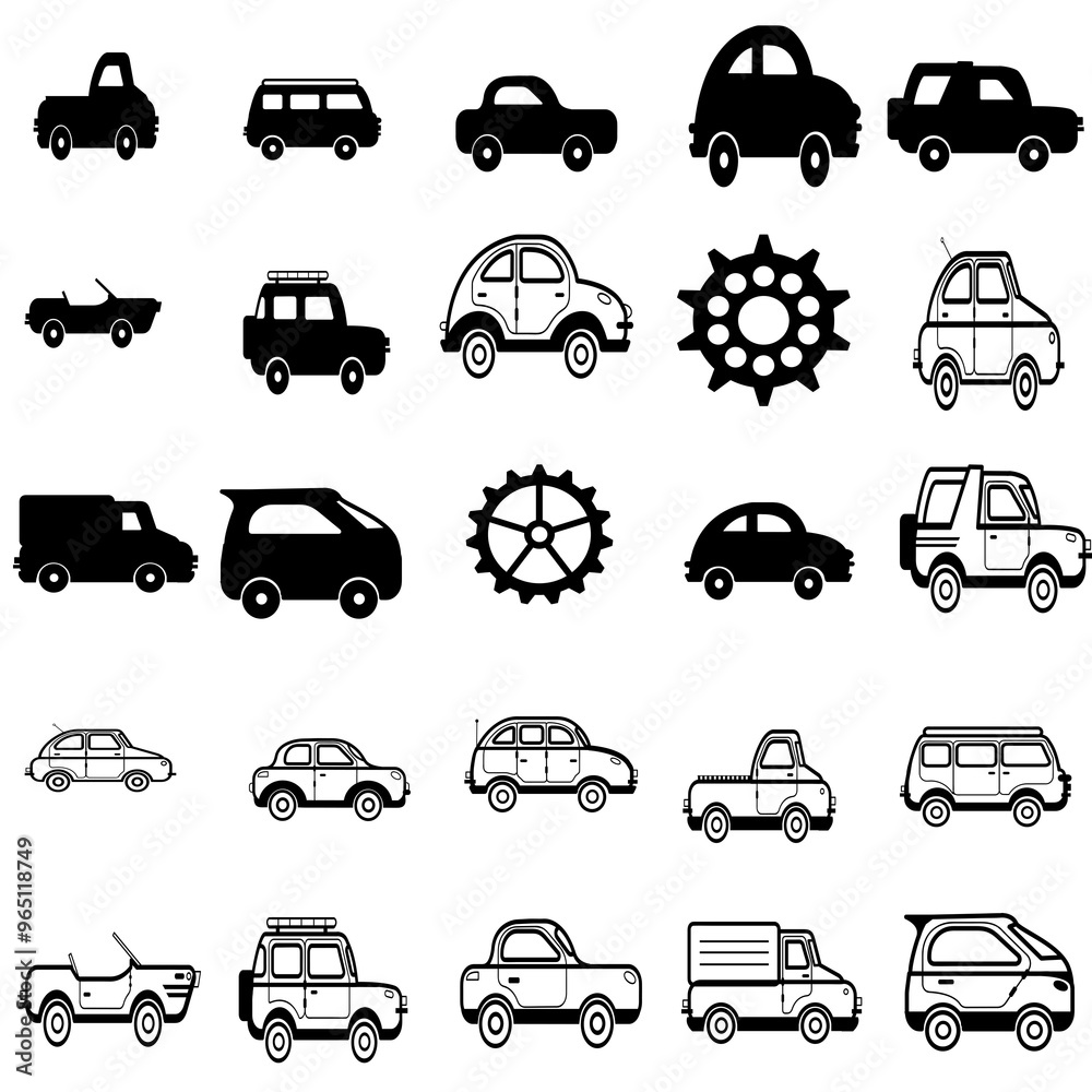 Various car-shaped icons are transparent backgrounds that can be used to decorate various projects. Various car-shaped icons are transparent backgrounds that can be used to decorate various projects.