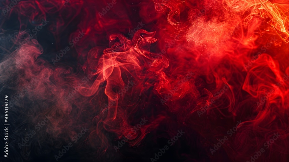 Abstract red smoke background with dark and light red hues. Abstract red smoke background with dark and light red hues.