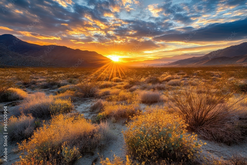 Stunning sunrise in Anza Borrego desert state park Stunning sunrise in Anza Borrego desert state park