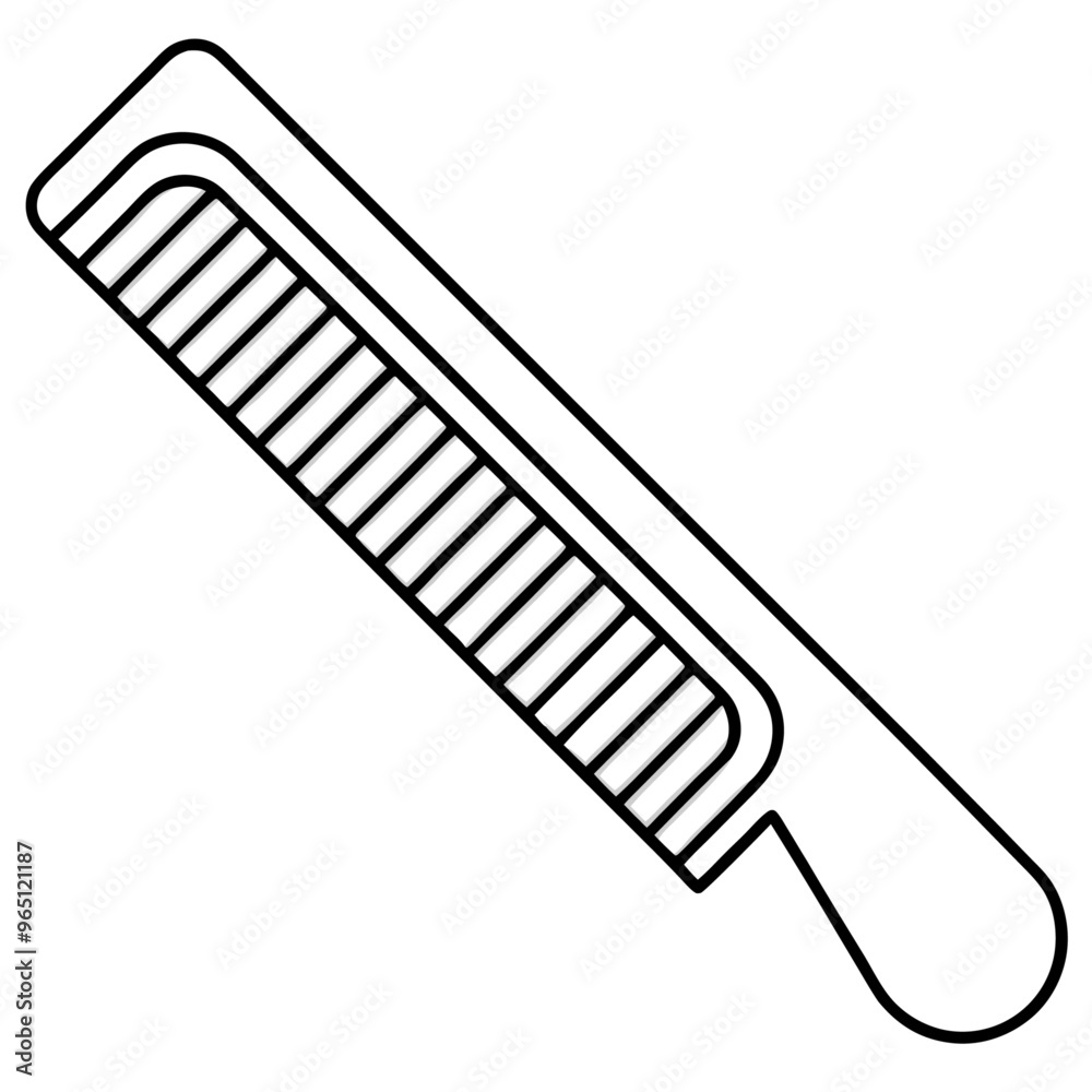 comb outline coloring book page line art illustration digital drawing comb outline coloring book page line art illustration digital drawing