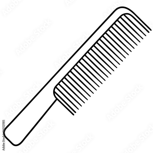 comb outline coloring book page line art illustration digital drawing