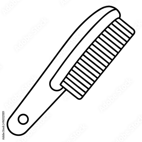 comb outline coloring book page line art illustration digital drawing