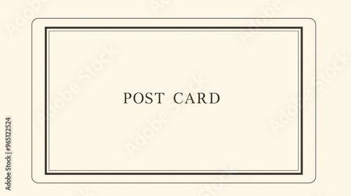 Minimalist Postcard Template with Large Empty Space for Text, Featuring a Light Pastel Green and Soft Blue Color Palette, and "Postcard" Text