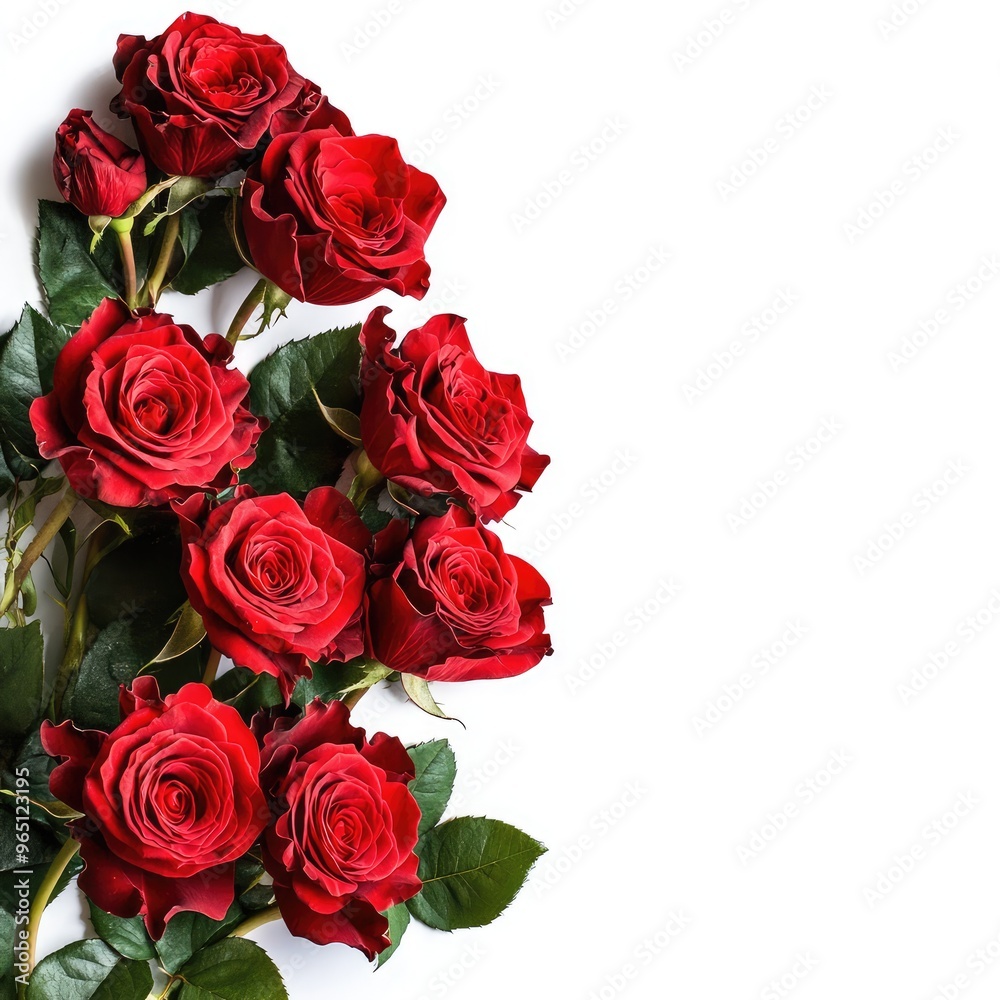 Elegant red rose border frame perfect for romantic cards and decorations Elegant red rose border frame perfect for romantic cards and decorations