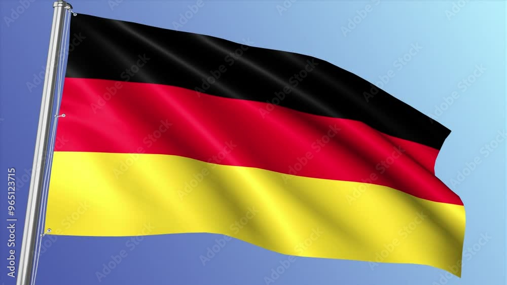 Germany Flag Waving Loop