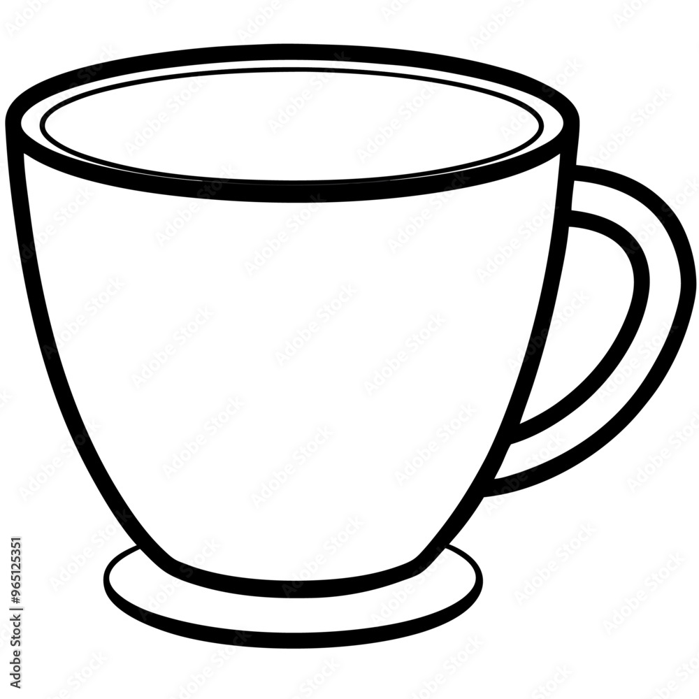 cup card outline coloring book page line art illustration digital drawing cup card outline coloring book page line art illustration digital drawing