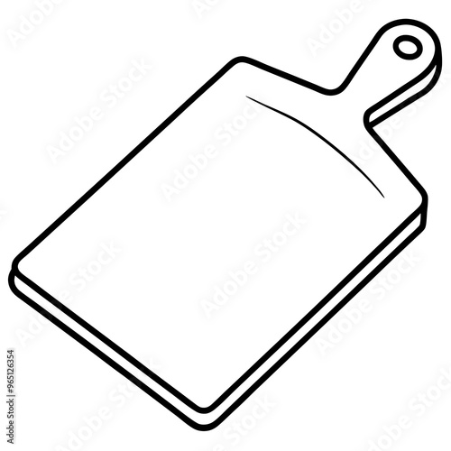 cutting board outline coloring book page line art illustration digital drawing