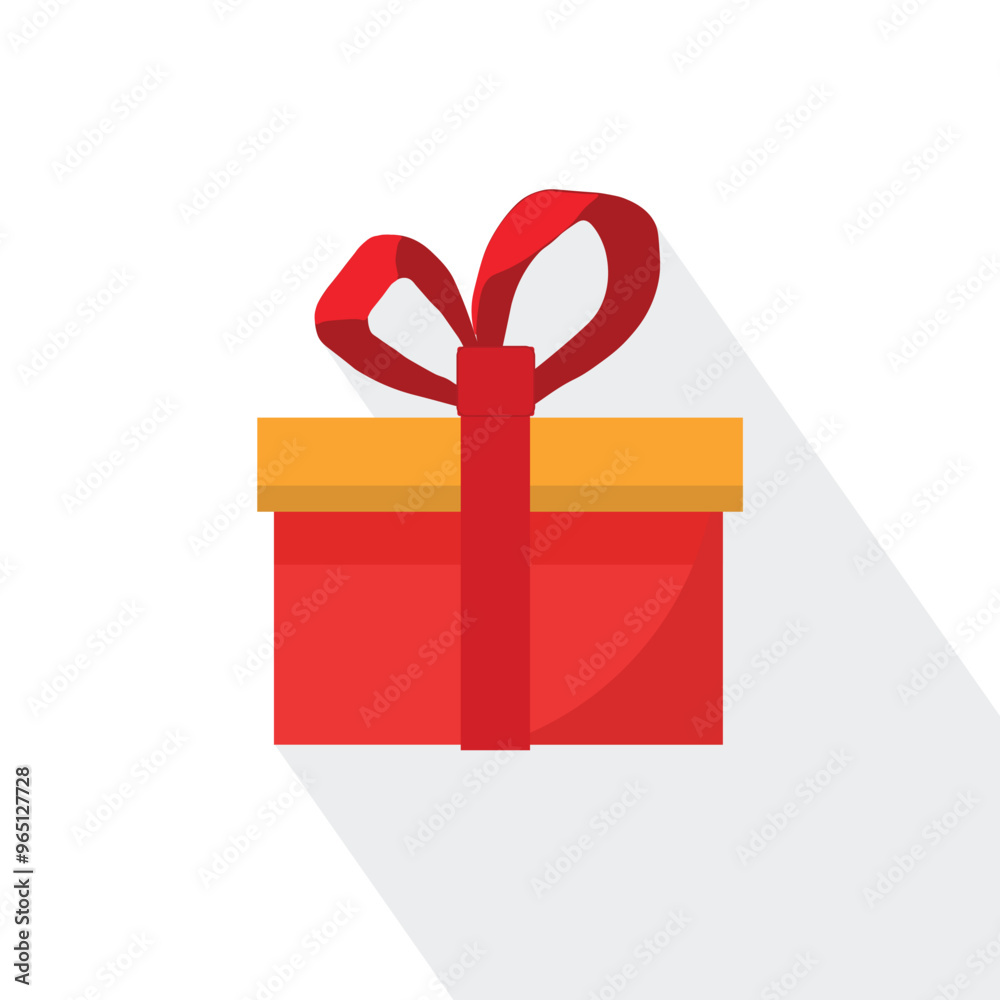 Elegant gift box with ribbon bow. Elegant gift box with ribbon bow.