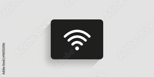 Simple dark silhouette of an RSS feed icon on a white background conveying digital content sharing