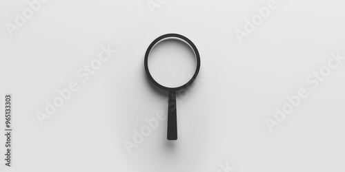 Wallpaper Mural Dark silhouette of a magnifying glass icon isolated on a white background emphasizing clarity and focus Torontodigital.ca