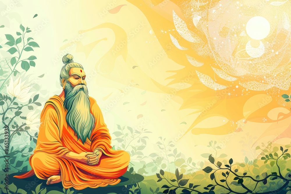 background HAPPY GURU PURNIMA with generative ai background HAPPY GURU PURNIMA with generative ai