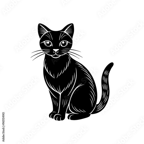 cat silhouette vector illustration sublimation