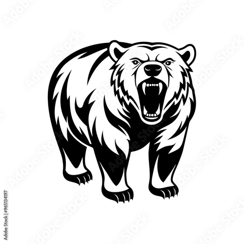 polar bear silhouette vector illustration sublimation
