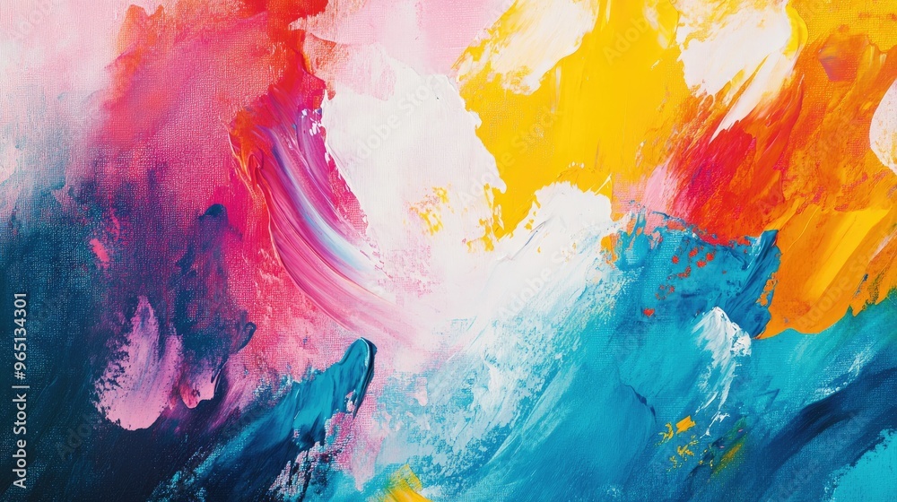 Fototapeta premium Colorful abstract painting on a canvas -