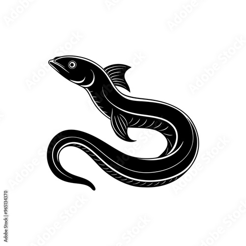 eel silhouette vector illustration sublimation