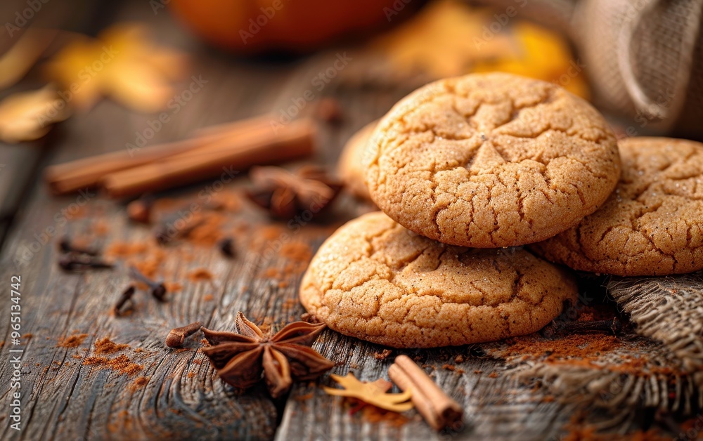 Close-up of Delicious Homemade Pumpkin Cookies Close-up of Delicious Homemade Pumpkin Cookies