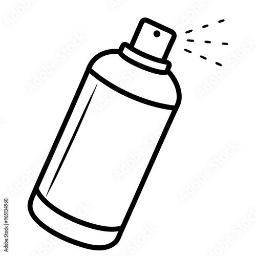 deodorant outline coloring book page line art illustration digital drawing