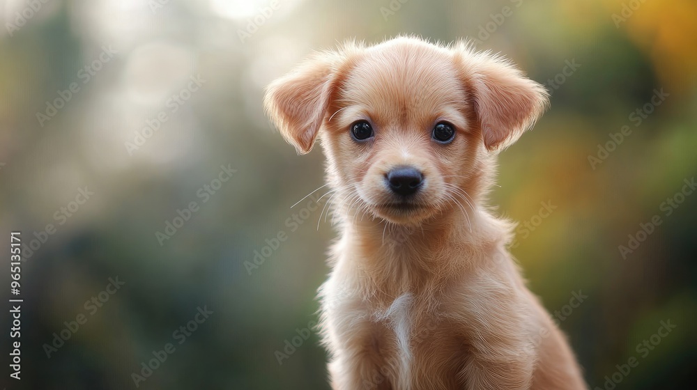 Fototapeta premium Fluffy puppy with big floppy ears