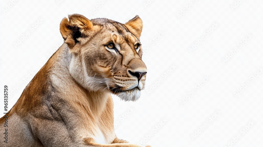 Seated Lioness with a Graceful Expression Seated Lioness with a Graceful Expression