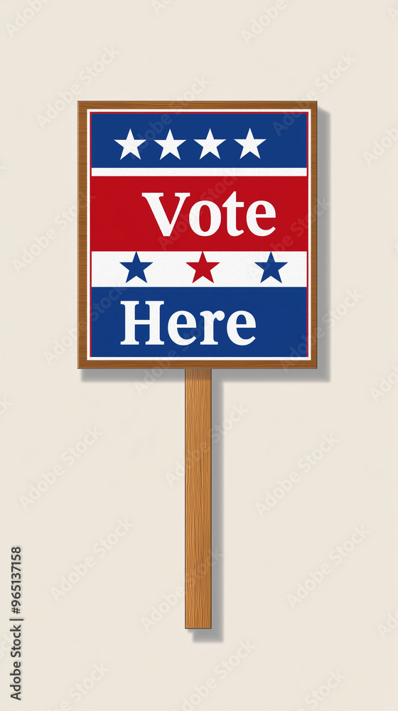 Vote Here Signs: Clean and Patriotic Directional Signs for Polling Stations Vote Here Signs: Clean and Patriotic Directional Signs for Polling Stations