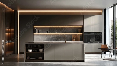 Wallpaper Mural Kitchen with a breakfast nook filled with natural light - Torontodigital.ca