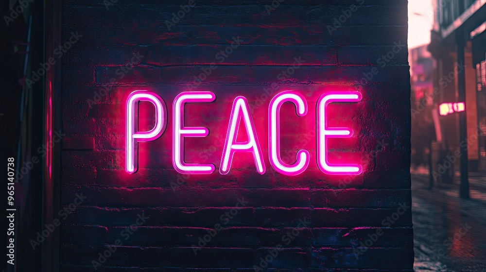 Neon sign with the word Neon sign with the word