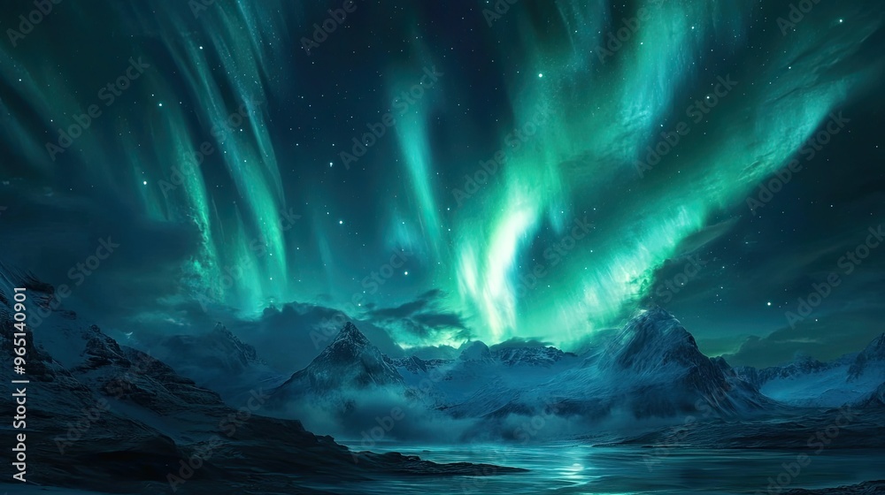 Northern lights dancing across the night sky in a remote location - Northern lights dancing across the night sky in a remote location -