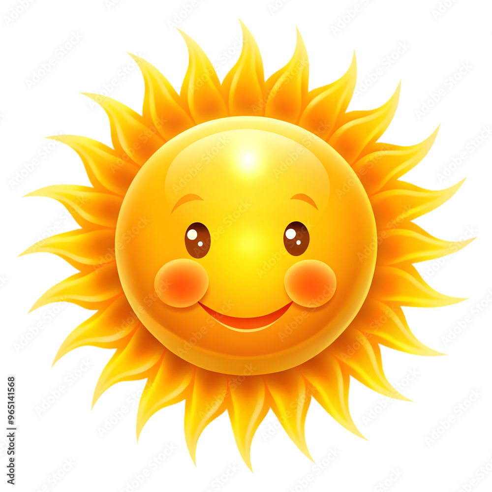 happy sun sunny heat isolated on transparent background happy sun sunny heat isolated on transparent background