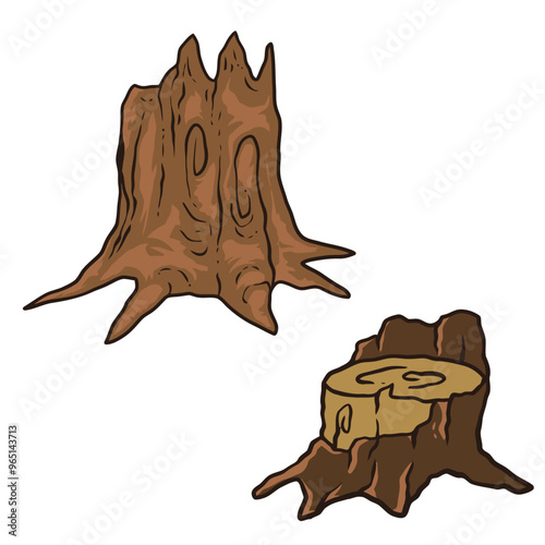 Fallen Tree Illustration