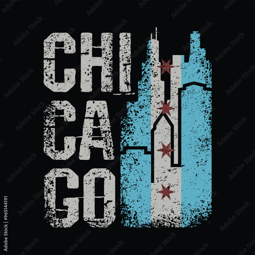 Vintage university college typografi USA chicago slagord teksttrykk for grafisk t-skjorte eller genser hettegenser eller klistremerke plakat - Vektor