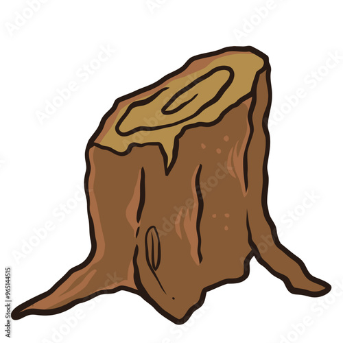 Fallen Tree Illustration