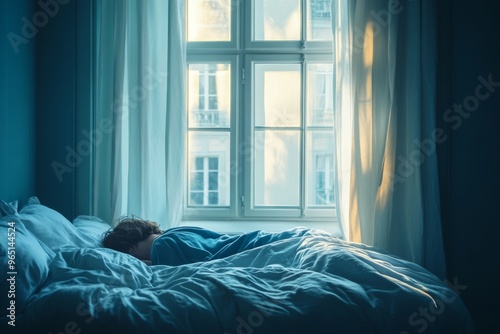 Wallpaper Mural A person lying face down on the bed Torontodigital.ca