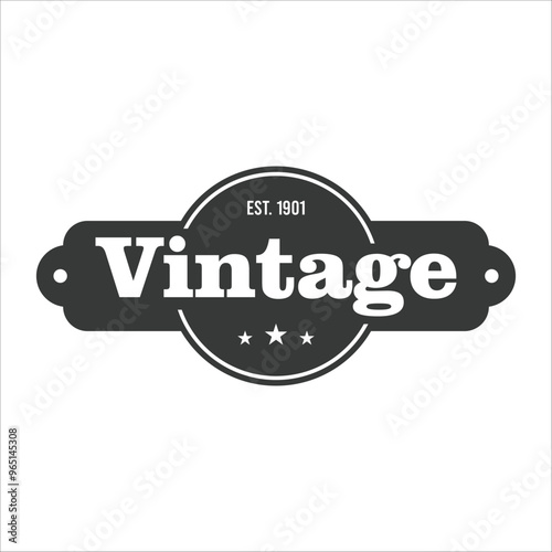 Vintage retro logo design template