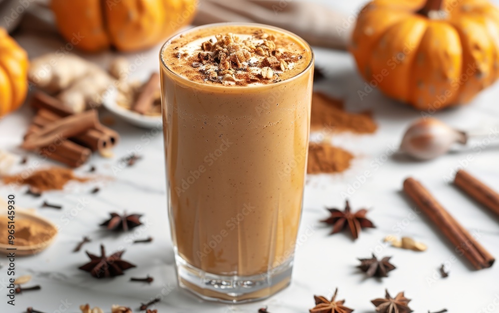Pumpkin Spice Smoothie with Fall Spices Pumpkin Spice Smoothie with Fall Spices