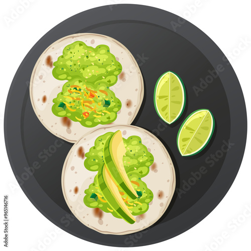 Mexican Tacos with Avocado and Lime
