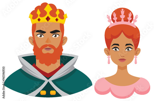 King and Queen Vector Illustration