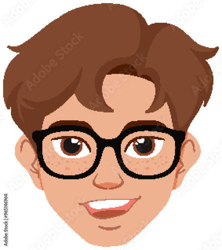 Smiling Man with Glasses