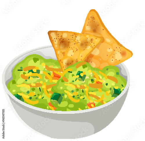 Mexican Guacamole with Tortilla Chips