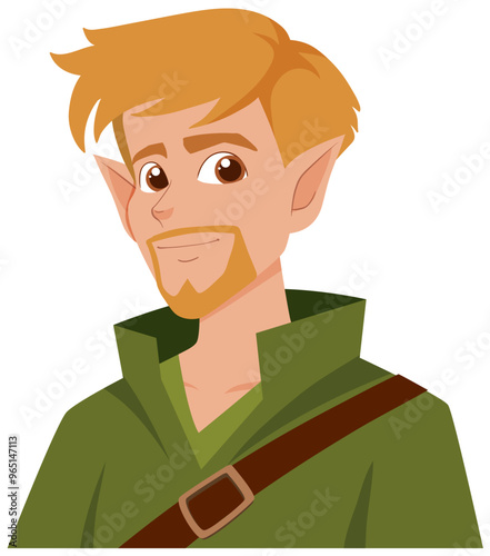 Friendly Elf with Green Outfit