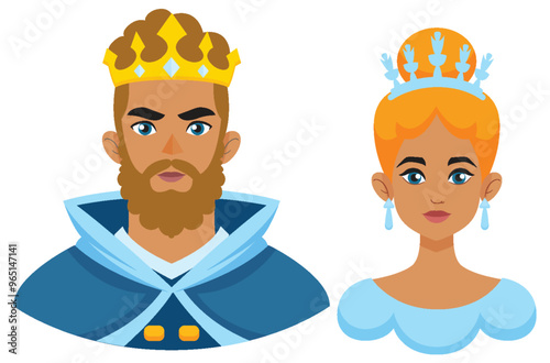 Royal King and Queen Portrait